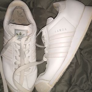 White adidas Samoa shoes